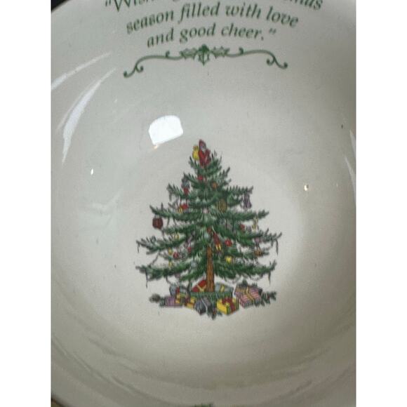 Spode Christmas Tree 2009 Annual Collection 6" Candy Bowl In Box-Cracked - Picture 6 of 13